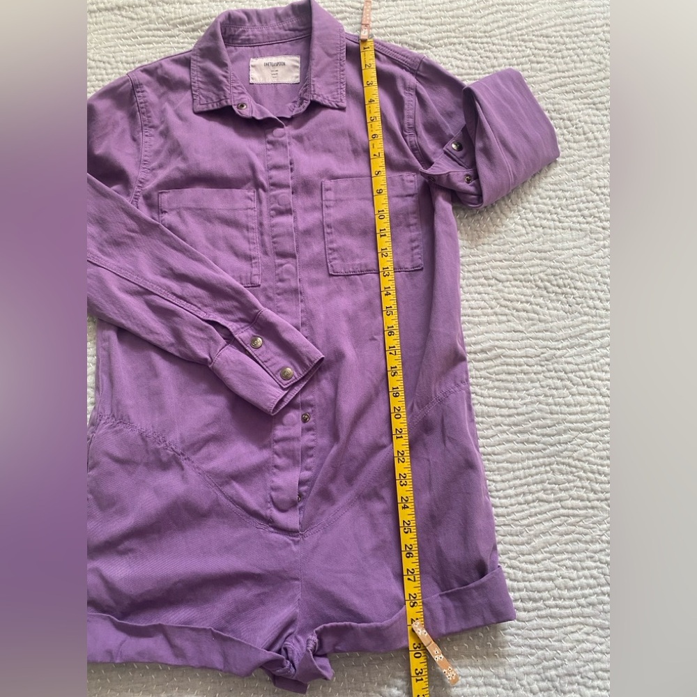 ONE TEASPOON Purple Jumpsuit Prophecy Purple Dove Romper Shorts Long Sleeve - Picture 10 of 12